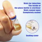 10ml Transparent Glass Injection Vials with Caps (10pcs)