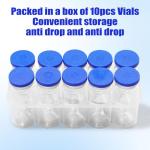 10ml Transparent Glass Injection Vials with Caps (10pcs)