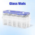 10ml Transparent Glass Injection Vials with Caps (10pcs)