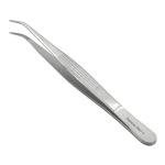 Precision Stainless Steel Curved Lab Tweezers - 6 in