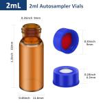 LVDALAB 2ML HPLC Autosampler Vials - 100 Pack