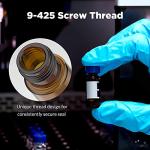 Amber HPLC Autosampler Vials with Screw Caps - 100 Pack