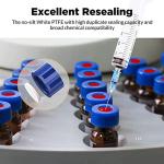 Amber HPLC Autosampler Vials with Screw Caps - 100 Pack