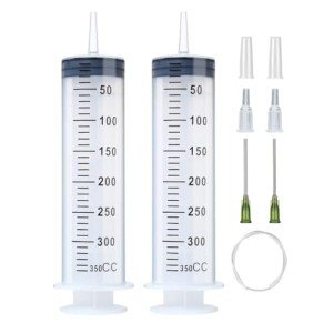 Large Syringes with Tubes for Liquids - 2 Sets