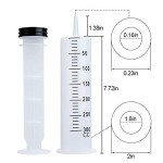Large Syringes with Tubes for Liquids - 2 Sets