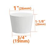 4-Pack White Tapered Rubber Stoppers for Labs