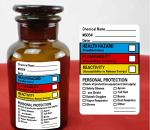 Chemical Safety Data Stickers - 250 Labels 2"x3