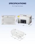CREWORKS 600W Ultrasonic Cleaner with Heater, 30L