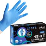 Blue Disposable Nitrile Exam Gloves - 100 ct