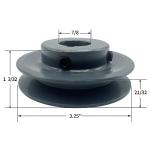 CMFG 3.25" Cast Iron V Belt Pulley
