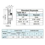 CMFG 3.25" Cast Iron V Belt Pulley