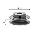 QWORK 2-1/2" OD V-Belt Sheave with 5/8" Bore