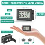 12-Pack Mini Digital Thermometer and Hygrometer Set