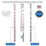 Alcohol Meter Test Kit: 0-200 Proof, American-Made