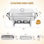 Stainless Steel 8 Qt Chafer Buffet Set