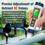 4-in-1 Digital pH and EC Meter for Hydroponics