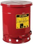 Justrite 10-Gallon Steel Oily Waste Can