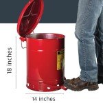 Justrite 10-Gallon Steel Oily Waste Can