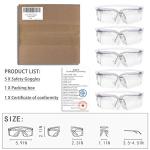 HANCHS 5-Pack Adjustable Safety Glasses, Wide Vision
