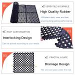 OrangeStar 16-Pack Non-Slip Rubber Floor Mats