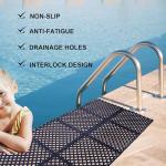 OrangeStar 16-Pack Non-Slip Rubber Floor Mats