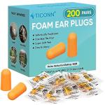 TICONN 200 Pairs Noise Reduction Ear Plugs