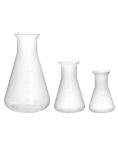 QWORK 3-Pack Clear Plastic Erlenmeyer Flasks Set