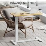 Adjustable Rolling Overbed Table with Wheels