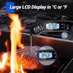 Digital Instant Read Meat Thermometer - Waterproof Kitchen & BBQ