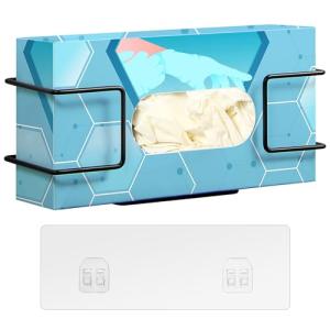 Wall-Mounted Glove Dispenser Holder - Black