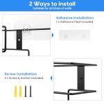 Wall-Mounted Glove Dispenser Holder - Black