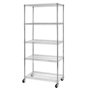 Heavy Duty 5-Tier Steel Wire Rack Storage Unit
