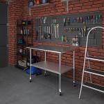 30" x 48" Stainless Steel Rolling Work Table