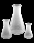 QWORK 3-Pack Clear Plastic Erlenmeyer Flasks Set