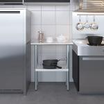 Stainless Steel 14" x 30" Work Table