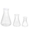 QWORK 3-Pack Clear Plastic Erlenmeyer Flasks Set