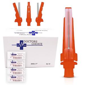 25G x 1 Inch Luer Lock Safety Needles (100)