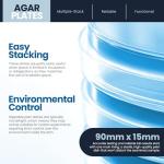 Sterile 90mm Slippable Petri Dishes with Lids