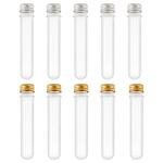 10 Pack 45ml Clear Plastic Test Tubes with Caps