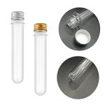 10 Pack 45ml Clear Plastic Test Tubes with Caps