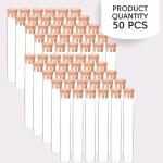 50PCS Clear Plastic Test Tubes with Lids