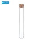 30ml Plastic Test Tubes with Cork Stoppers - 15 Pack