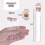 50PCS Clear Plastic Test Tubes with Lids