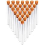 28PCS Clear Plastic Test Tubes with Lids