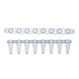 8-Strip PCR Tubes with Flat Caps - 0.1ml