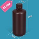 Leak-Proof 1000ml HDPE Round Lab Container