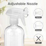 Bontip 16oz Glass Spray Bottles with Silicone Sleeves