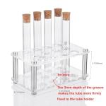 Transparent Acrylic Test Tube Holder with Handle
