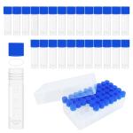 2ml Plastic Vials with Leak-Proof Caps, 50pcs