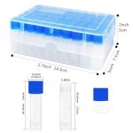 2ml Plastic Vials with Leak-Proof Caps, 50pcs